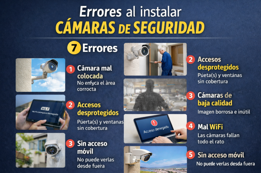 errores al instalar cámaras de seguridad en vivienda Málaga